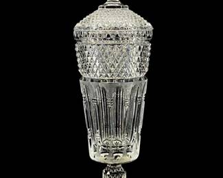 Vintage Footed Beyer Bleikristall Crystal Cut Jar