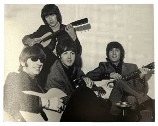Vintage Beatles Black and White Photo