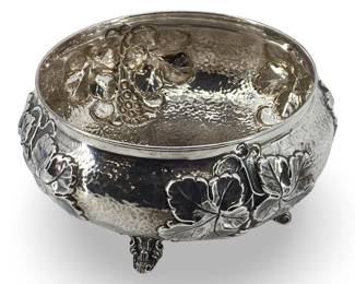 Embossed 925 Sterling Silver Bowl