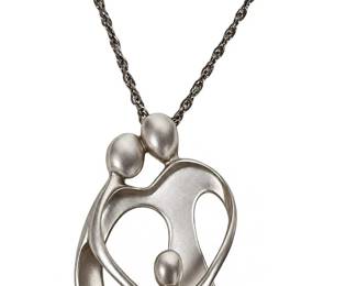 Carolyn Pollack Sterling Loving Family Pendant