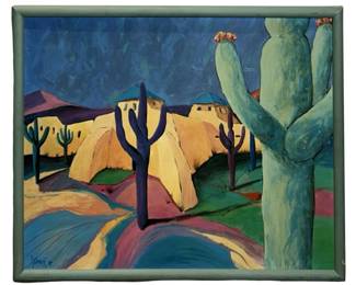 Downe Burns Vibrant Desert Giclee on Panel