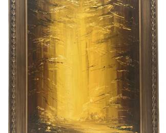 Signed Barbara Bishop Abstract Oil on Canvas