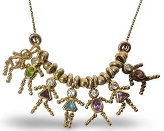 Sterling Silver Birthstone Brats Gemstone Pendant