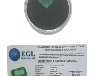 12Ct. Excellent Cut Columbia Emerald