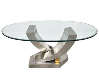 Greg Sheres limited edition glass-top table