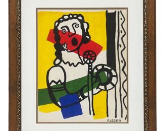 After Fernand Leger Singer at the Microphone