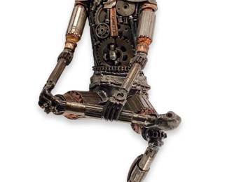 Mechanical Metal Part Jester Art Sculpture