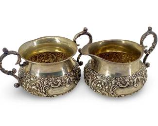 2pc Sterling Silver Cream Pitchers