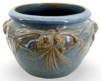 Vintage Roseville Blue Glazed Pottery Planter