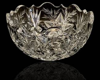 American Brilliant Cut Crystal Bowl