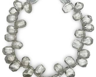 Chunky Clear Faceted Rock Crystal Necklace