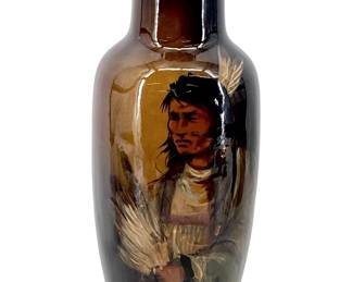 1987 Signed Wihoas Roseville Hand Painted Vase