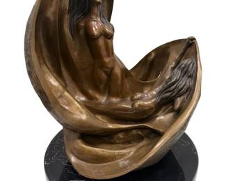 Art Deco Solid Bronze Sophia Sculpture