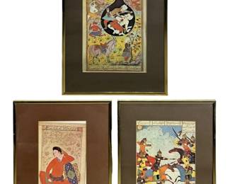 3pc. Middle Eastern Style Fine Prints