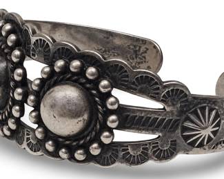 Fred Harvey Era Sterling Silver Cuff Bracelet
