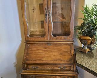 Beautiful Vintage secretary desk with hutch