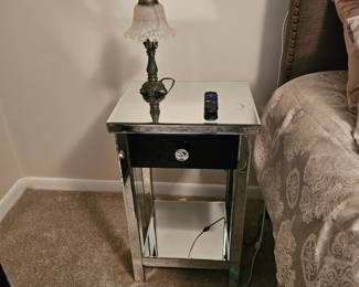 Mirrored end table