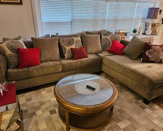 Large sofa with movable chaise