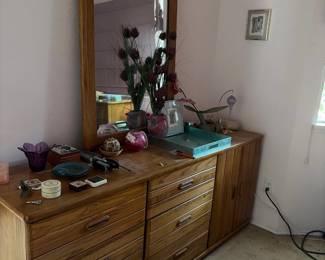 Dresser with mirror