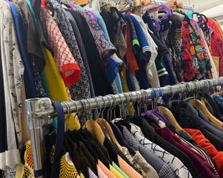 Short vintage dresses, skirts, and shorts
