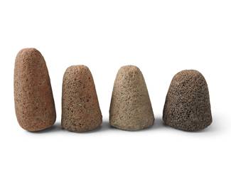 200 Four Hawaiian stone stirrup pounders Hawaiian Islands 4 pieces Heights 3 3/4-5 in. Estimate: $1,500 - $2,000