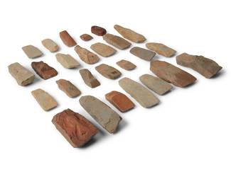 194 A group of twenty six Hawaiian stone adze blades Hawaiian Islands 26 pieces Lengths range from to 3-4 1/4 in. approximately Estimate: $2,000 - $3,000