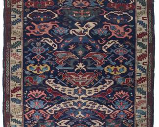 299 A Bidjar rug Circa 1886; East Caucasus Wool on wool foundation 6 ft. 7 in. x 3 ft. 10 in. approximately Estimate: $1,000 - $1,500