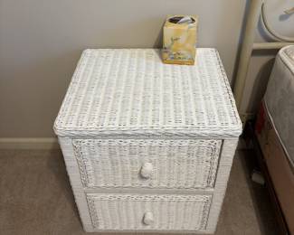 Wicker nightstand