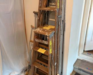 Wooden step ladders