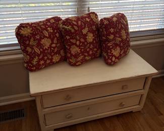 Antique window seat chest