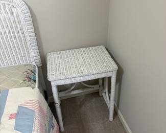 Wicker side table
