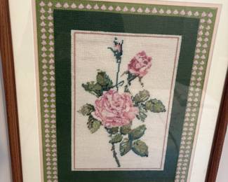 Framed needle work