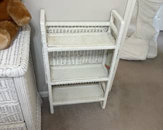 3 tier wicker shelf