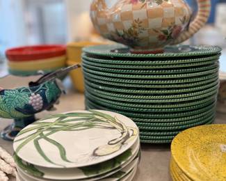 Limoges, Este Italy dishes, Mackenzie Childs