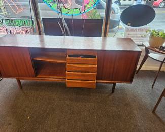 vintage teak wood 50's dresser