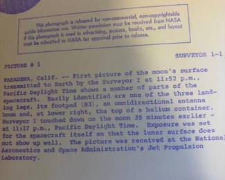 NASA Surveyor 1 photo