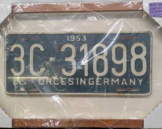 Framed License Plate
