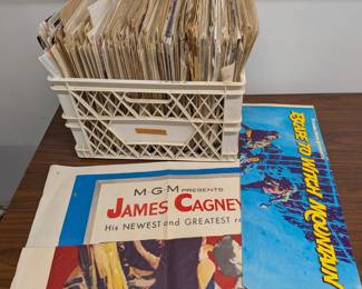 HUGE Crate of vintage film posters