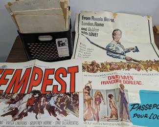 LARGE Crate Of Vintage Movie Posters