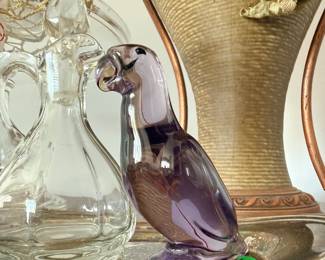 Baccarat crystal parrot