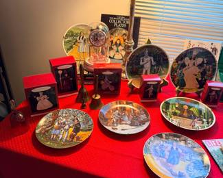 Knowles and Hamilton Collection Wizard of Oz plates, Hallmark Keepsake Oz ornaments