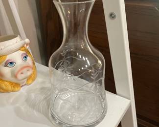 vintage glass carafe