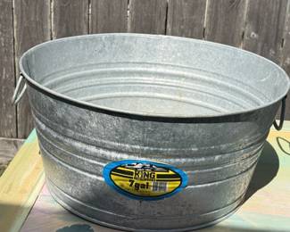 Galvanized tub
