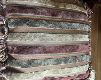 shenille striped pillow