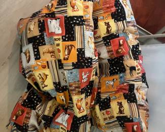 dog print cushions