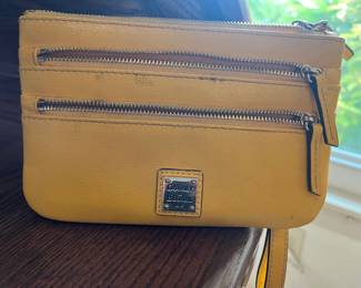 DB mustard yellow multi zip crossbody