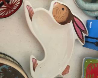 bunny serving dish