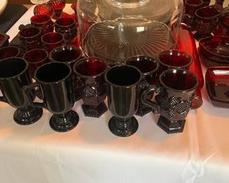 Ruby Red decorative glassware