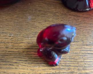 Red glass rabbit