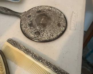 silver comb mirrow etc